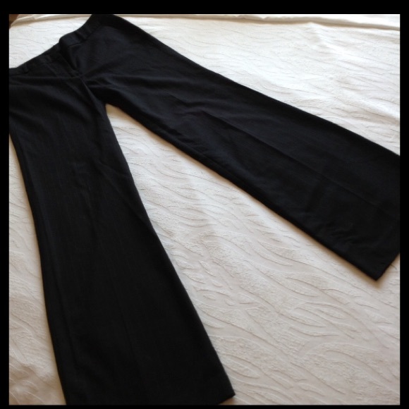 OLD MONEY VIBE NEW YORK & CO BLACK DRESS PILAZZIO PANTS, 4 TALL - Picture 5 of 5